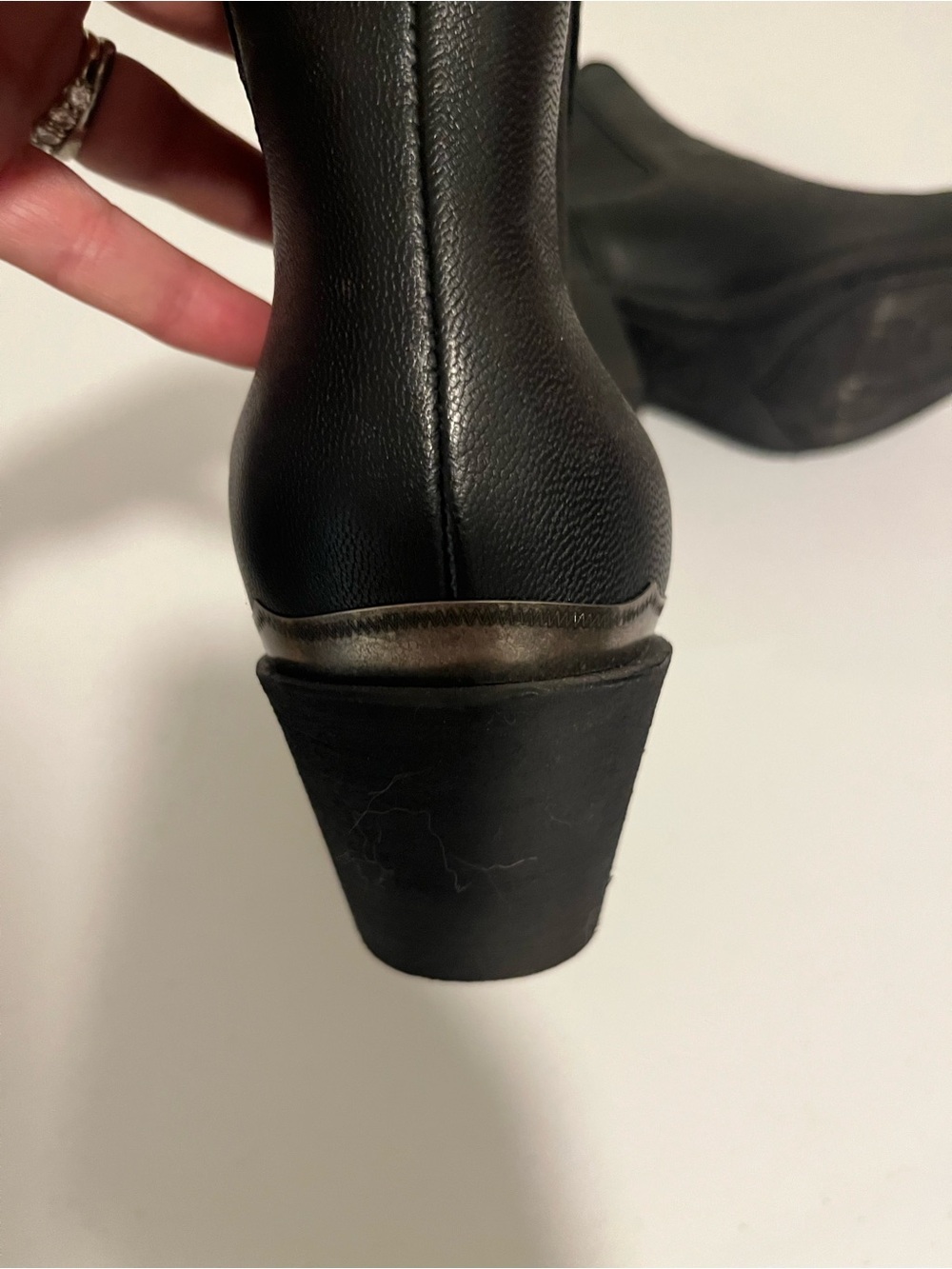 Ariat Black Leather Bradley Ankle Boots with Block Heel - Picture 3 of 5